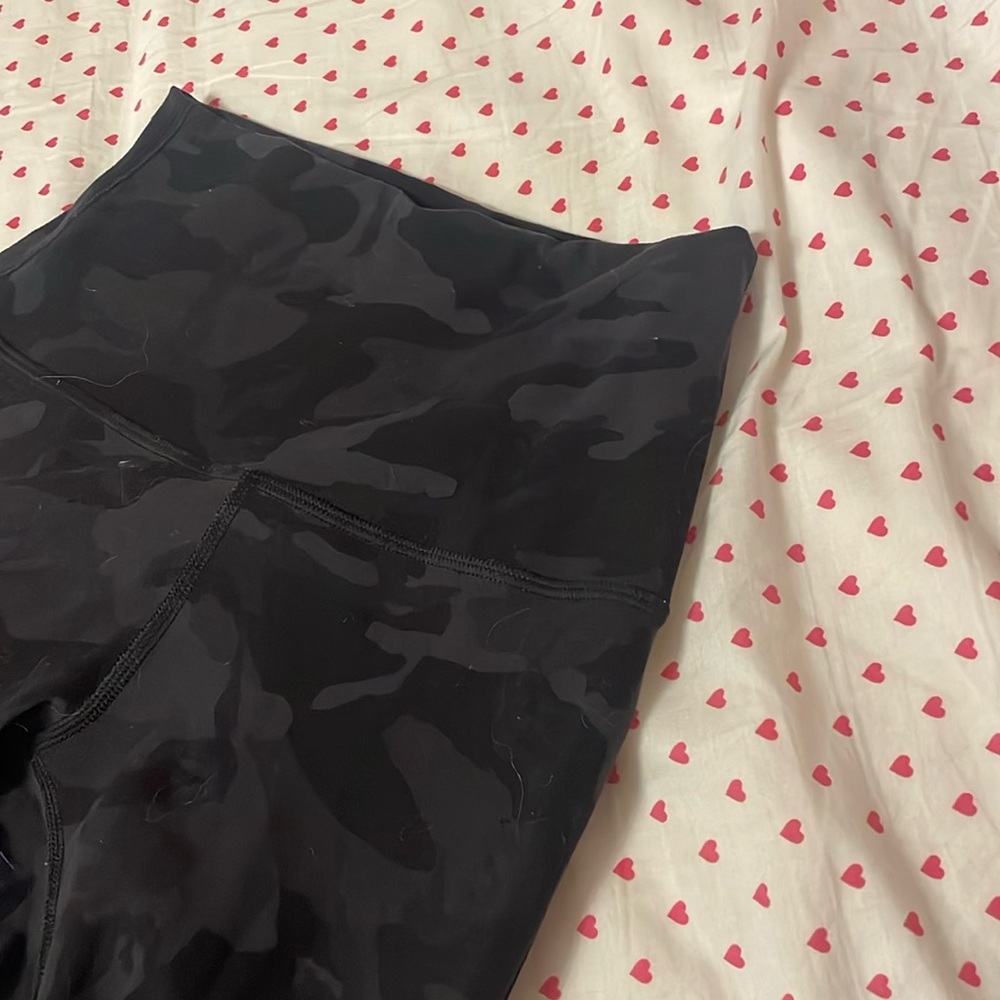 black camo lululemon align leggings